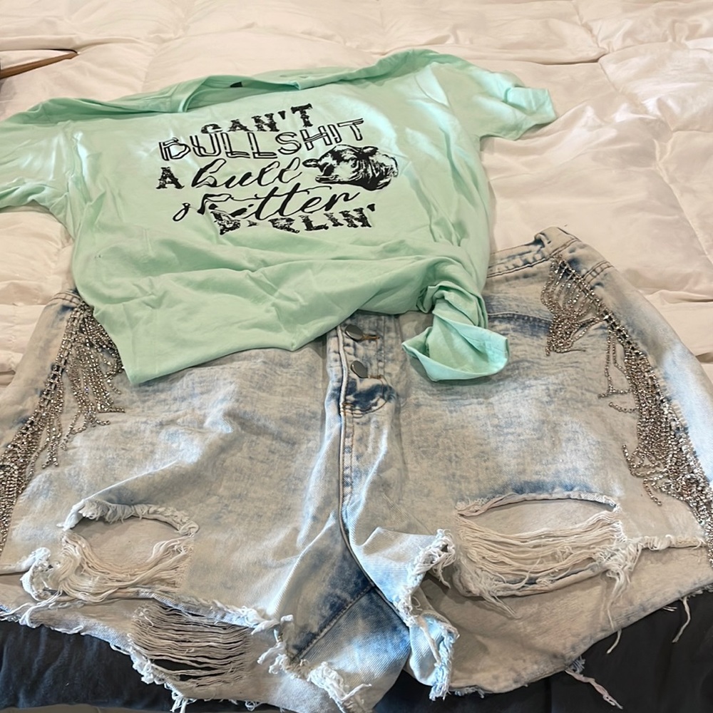 Rhinestone Savanna Jane 1XL Shorts